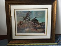 Full framed lithograph showing the artwork and frame