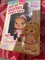 Front of sealed Bratz Storybook Collection Nurse Yasmin doll packaging showing the doll and artwork.