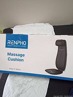 Box showing Renpho massage cushion model RF-BM076 branding and product image.