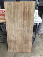 Top view of the oak butcherblock wood panel showing surface and grain.