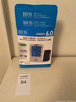 Bios Diagnostics Precision 6.0 blood pressure monitor box showing front with branding, model, and product features.