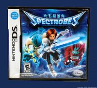 Front of Nintendo DS Spectrobes game case showing cover art and rating