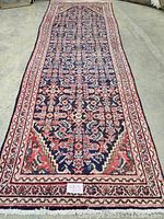 Front view of entire Persian runner on floor