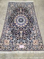 Full view of the rug laid flat on floor