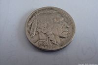 Obverse side of the 1936 Indian Head Nickel showing Native American profile, date, and LIBERTY.