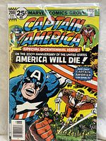 Front cover of Captain America issue #200 comic book showing colorful cover art and price.