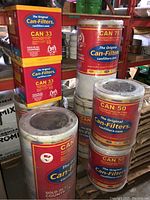 Single CAN 75 filter showing 65 lbs carbon weight