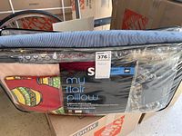 Plastic wrapped My Flair European down pillow with label showing 20x26 size and 500 fill power.