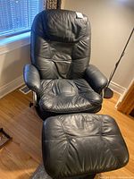 Full view of chair and ottoman