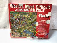 Front view of the sealed puzzle box showing its title, artwork, and difficulty details.