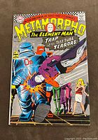 Front cover of Metamorpho The Element Man issue #12 comic showing colorful art and title.