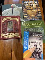 Overview of the five books showing titles and covers