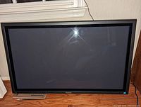 Front view of the 42-inch Panasonic plasma monitor showing the screen and bezel.