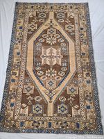 Full front view of rug laid flat