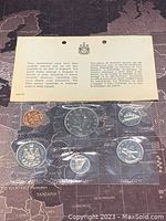1972 Canadian Proof-Like set including six coins sealed in plastic with original condition card.