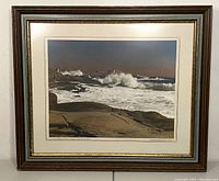 Full view of framed photo of seascape at Peggys Cove by W. R. MacAskill