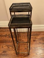 Front view of both nesting tables side by side