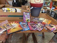Assortment of sealed Pokémon TCG booster packs on tabletop