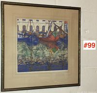 Full front view of framed print showing overall composition and frame condition
