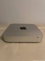 Silver Mac mini unit front profile view