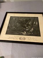 Full framed vintage print showing the entire artwork and frame.