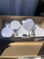 Box with multiple Torchstar LED bulbs in soft white, showing bulb shape and screw base.