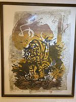 Framed tiger print 'Tora Tora' showing tiger and signature with edition number #15/32