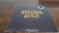 Front cover of Bee Gees Gold Volume One vinyl LP album, showing title and design.
