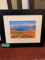 Framed Vasco Road landscape photo with clear view of the image, frame, and matte border.