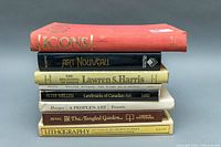 Stack of 8 large art reference books in various colors and sizes.