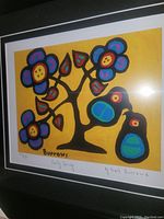 Front view of framed art 'Early Spring' showing print, mat and black frame