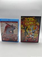 Front of Red Sonja Blu-ray/DVD combo and DC Harley Quinn Season 2 DVD showing cover art.