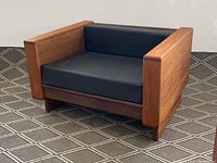 Overall front perspective showing chair profile and condition