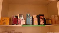 Full shelf view of all boxed fragrances