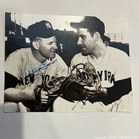 Front of photo showing Ford and Berra with Ford’s signature