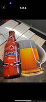 Front view of the vintage Labatt's Pilsener illuminated beer bar sign with bottle and beer mug graphics.