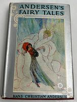 Front cover of 'Andersen's Fairy Tales' showing the dust jacket artwork of the Snow Queen character in a wintery scene with glitter effect.