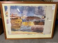 Full view of the framed Paul Klee print showing the artwork and condition of the frame and glass.