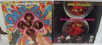 Front covers of two vinyl LP album covers: Iron Butterfly 'In-A-Gadda-Da-Vida' and Mandala with psychedelic art and band photos.
