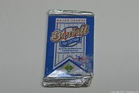 Sealed 1991 Upper Deck Major League Baseball trading card pack in blue and silver foil with MLB branding.