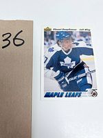 Vincent Damphousse Toronto Maple Leafs hockey trading card front showing the player in action wearing blue and white jersey.