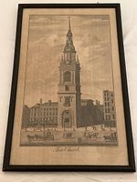 Framed print of Bow Church front view
