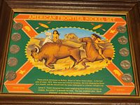 Framed American Frontier Nickel Set showing coins and central Native American motif