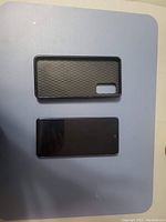 Phone front view and black case interior