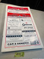Photo showing front covers of two Illustrated London News magazines superimposed with vintage advertisements and aged paper.