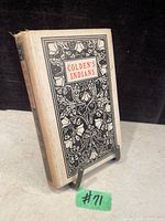Front cover of the hardcover book titled 'Colden's Indians' with decorative black border and floral design on beige cloth.