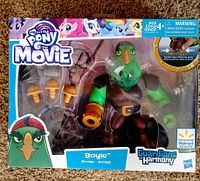 Front of new in box My Little Pony Boyle Pirate action figure playset with visible character, accessories, and branding.
