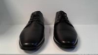 Front view of new Florsheim Jet black leather men's dress shoes size 8W