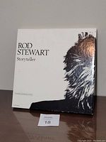 Front cover of the LP size box with Rod Stewart Storyteller title and black and white profile artwork.