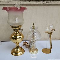 Full view of the three items on a white surface against a neutral background.